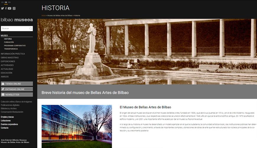 web museo de bellas artes de bilbao